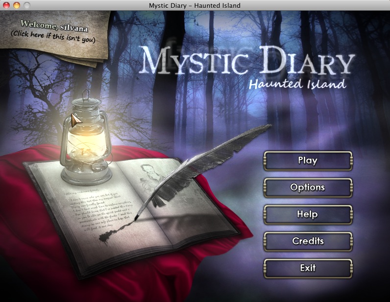 Mystic Diary - Haunted Island 2.0 : Main menu