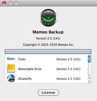 Memeo Backup 2.5 : About