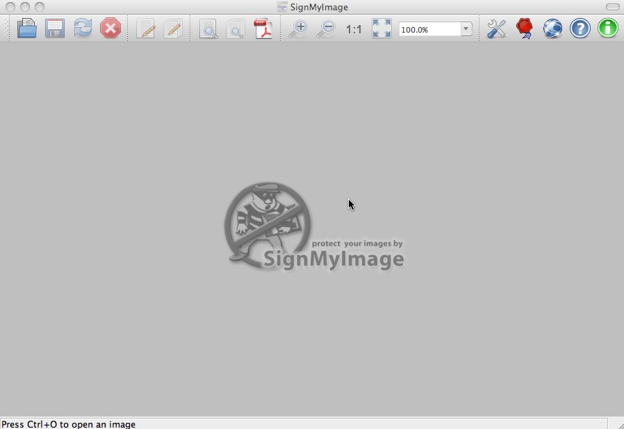 SignMyImage 3.5 : Main window