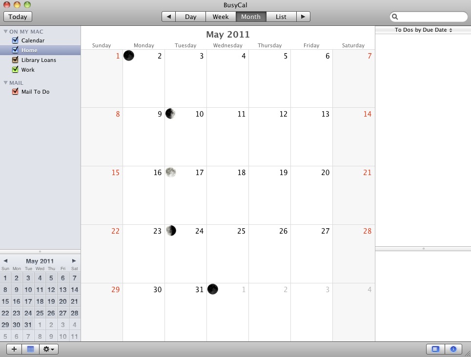 BusyCal 1.5 : Calendar