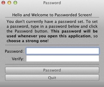 Protected Screen 3.0 : Set password