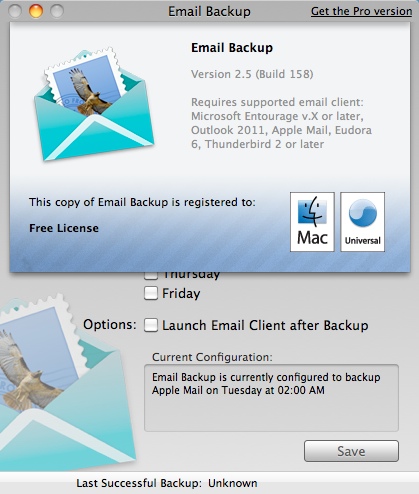 Email Backup 2.5 : About Window