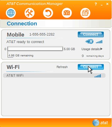 AT&T Communication Manager 9.0 : Main window