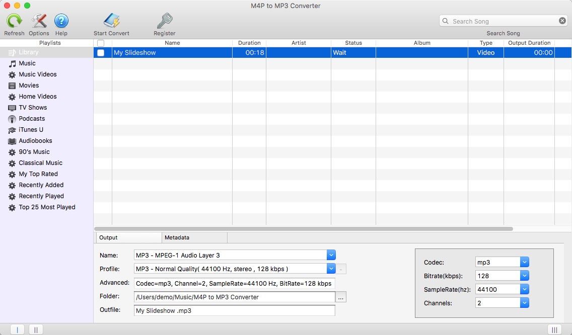 M4P to MP3 Converter 2.0 : Add Files