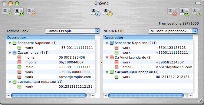 OnSync 1.1 : User Interface