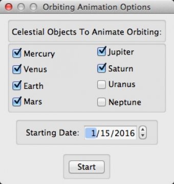 Configuring Orbiting Animation Settings