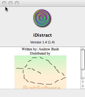 iDistract 1.4 : About window