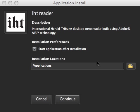 iht reader 1.1 : Main window