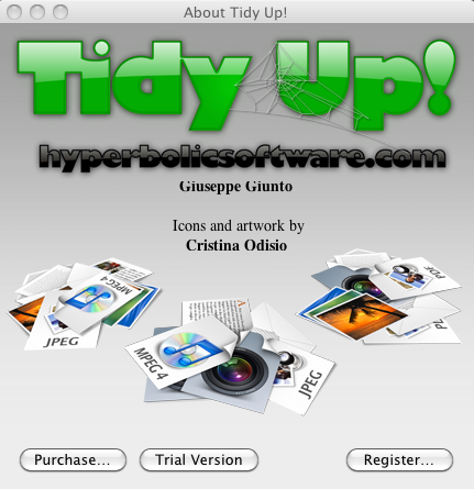 Tidy Up! 2.3 : Welcome screen