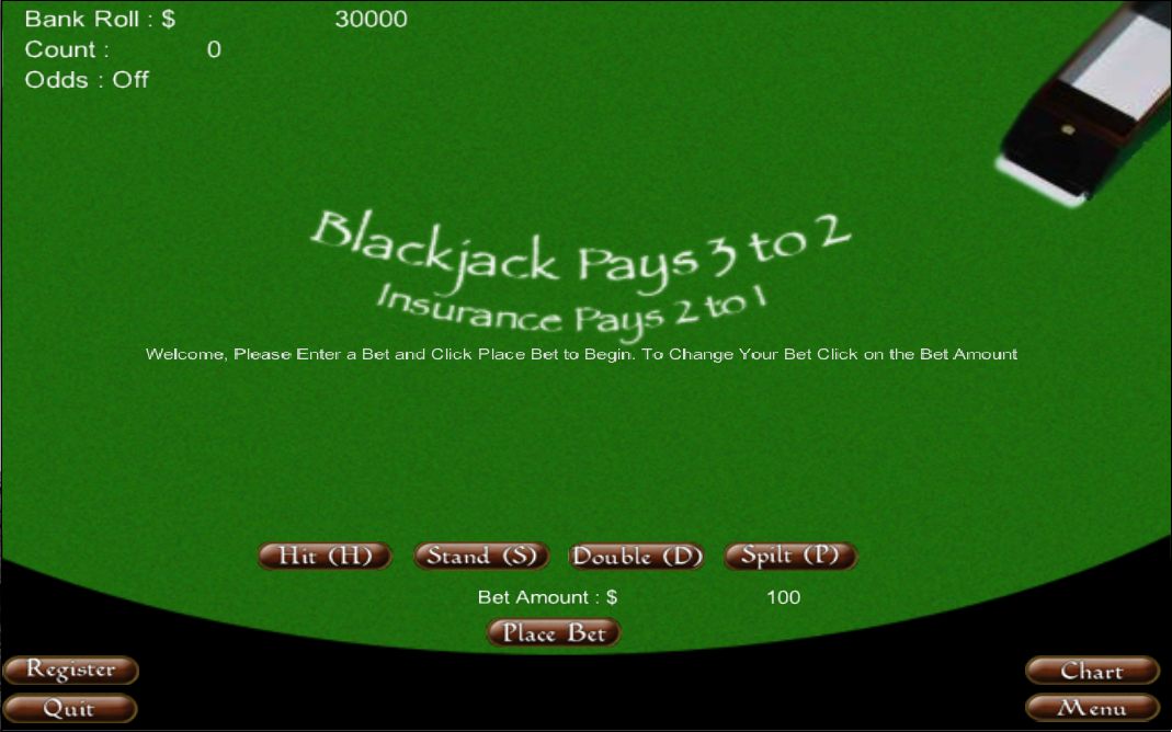 Blackjack Card Counter 3.0 : Main window