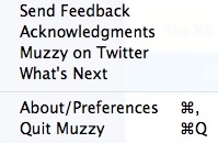 Muzzy 1.0 : Main Menu
