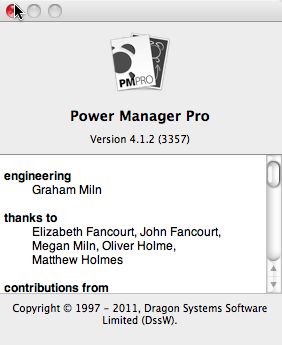 Power Manager Pro 4.1 : Main window