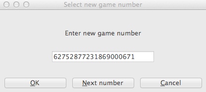 PySolFC 2.0 : Selecting New Game Number