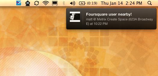 FoursquareX : Main window