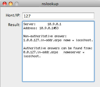 nslookup GUI 1.0 : Main Window