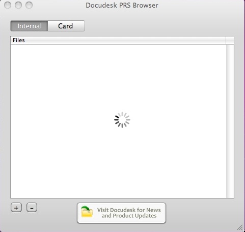 Docudesk PRS Browser 1.0 : Main window