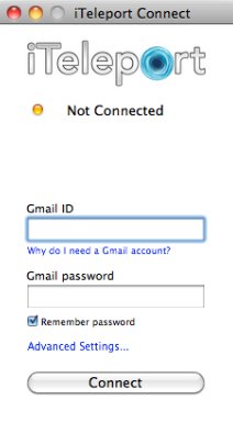 iTeleport Connect 5.0 : Login 