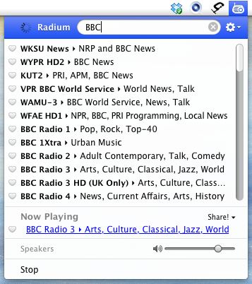 Radium 2.7 : Station Search and Playback