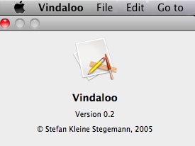 Vindaloo 0.2 : Main windows
