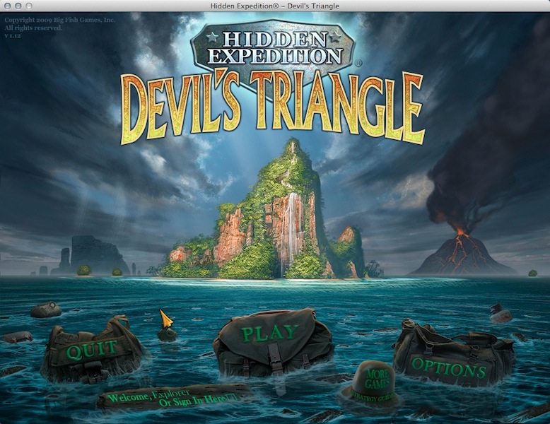 Hidden Expedition - Devil's Triangle : Main Menu