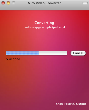 Miro Video Converter 2.2 : Converting
