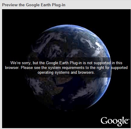 Google Earth for Plugin 6.0 : Plug-in preview