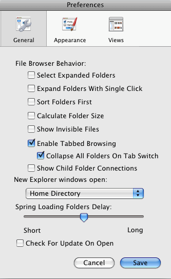 Macintosh Explorer 5.1 : Preferences Window