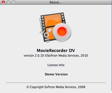 MovieRecorder DV 2.0 : Main window