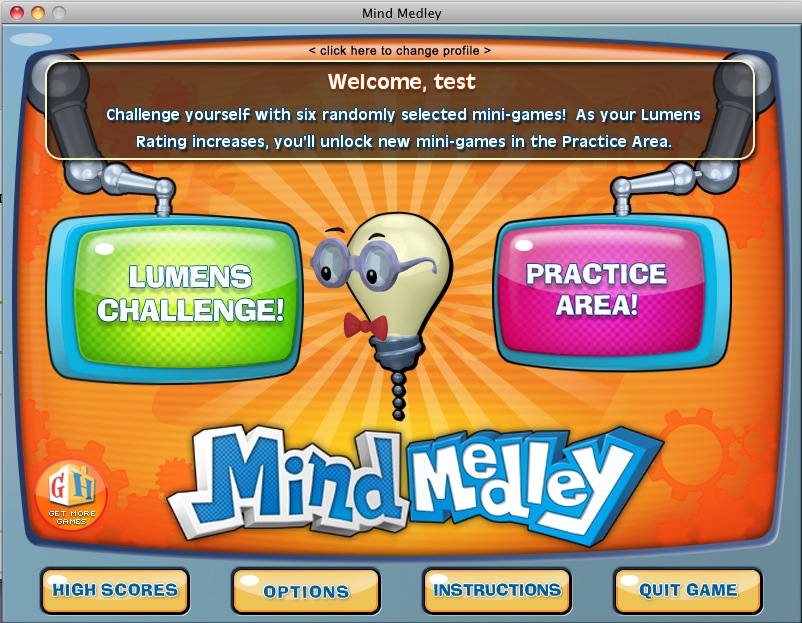 Mind Medley 1.0 : Main menu