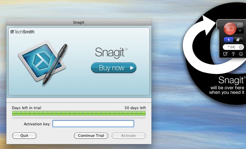 Snagit 1.0 : Editing + Main Tool