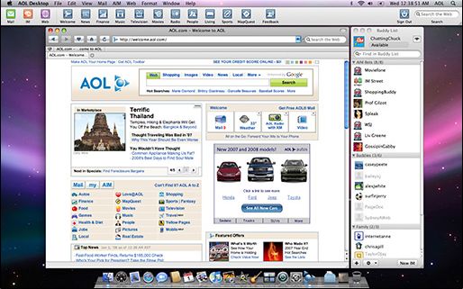 AOL Desktop : Program window