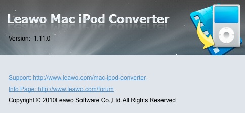 LeawoMaciPodConverter 1.1 : About window