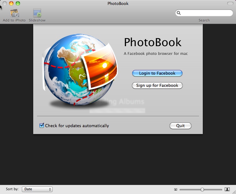 FotoBookClient 1.1 : Main windows