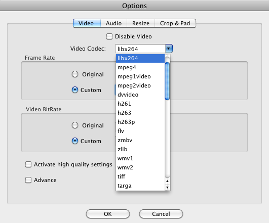 Total Video Converter For Mac 2.4 : Video Settings