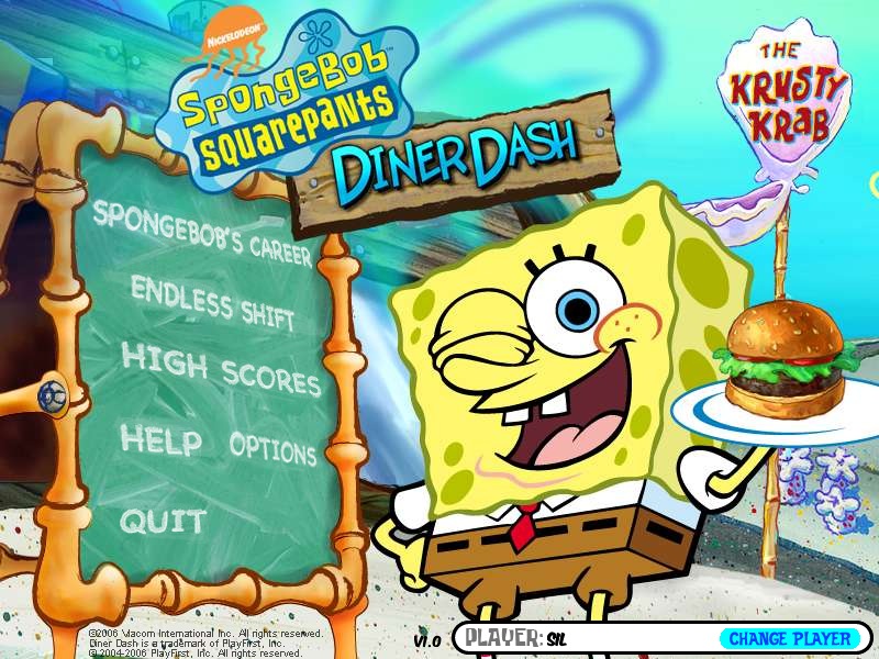 SpongeBob Diner Dash 1.0 : Main menu