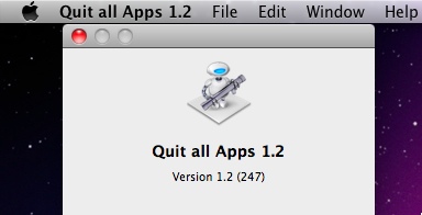 QUIT-ALL APP 1.2 : Main window