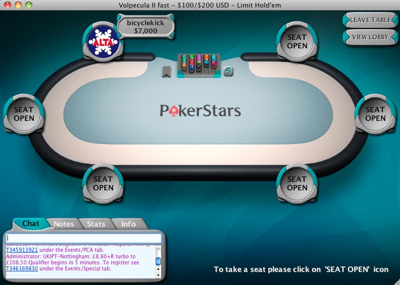 PokerStars : Table