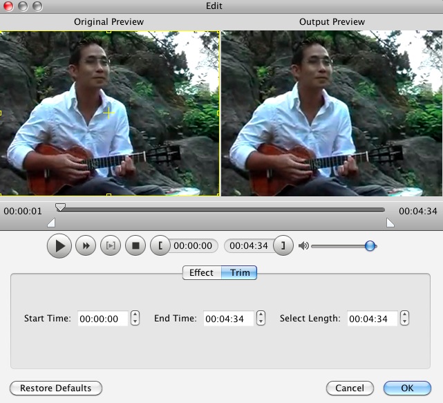 Tipard FLV to Audio Converter for Mac 3.6 : Editor