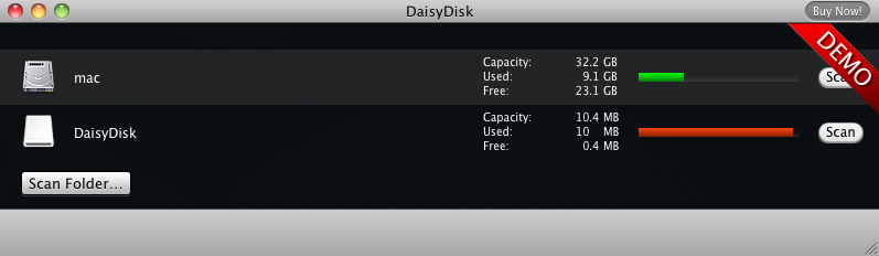 DaisyDisk 1.5 : Main Window
