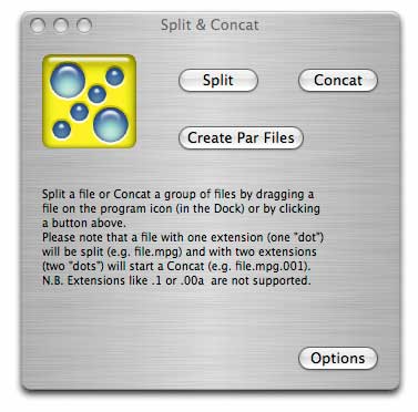 Split&Concat : Program window