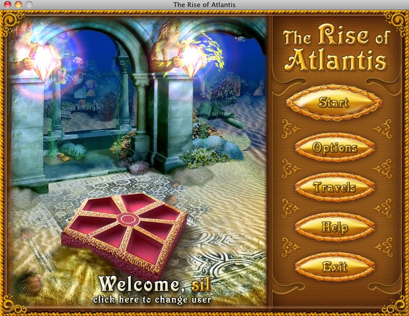 The Rise of Atlantis : Main menu