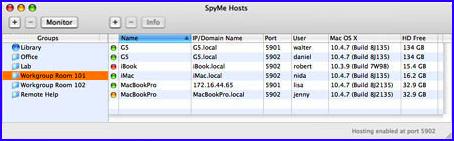 SpyMe 2.5 : Main window
