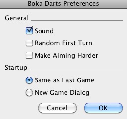 BokaDarts 2.0 : Preferences