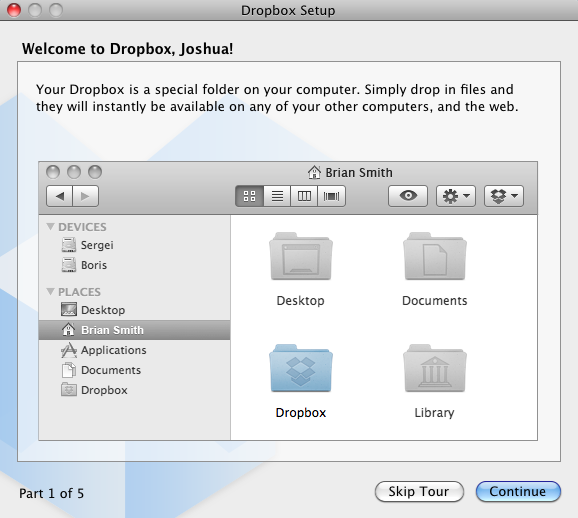 Dropbox 1.0 : Backup Folder