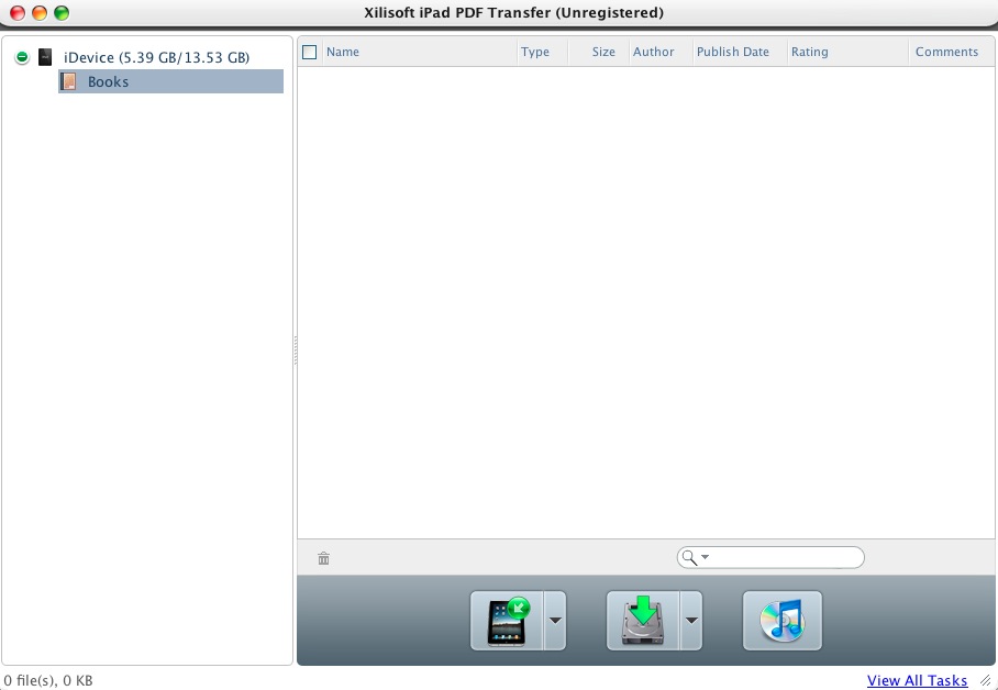 Xilisoft iPad PDF Transfer 3.0 : Main window