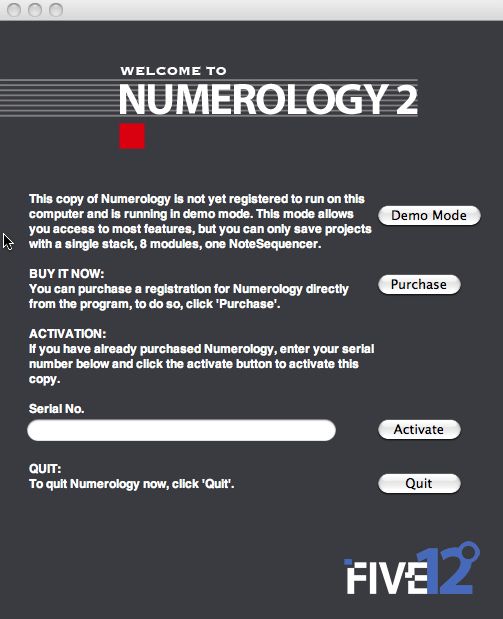Numerology2 2.3 : Main window