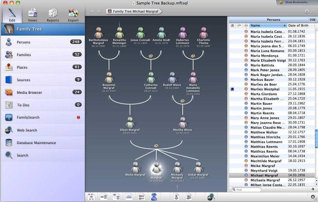 MacFamilyTree 6.0 : Edit Family Tree