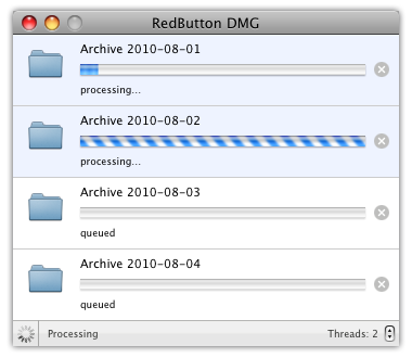 RedButton DMG 0.9 : Main window