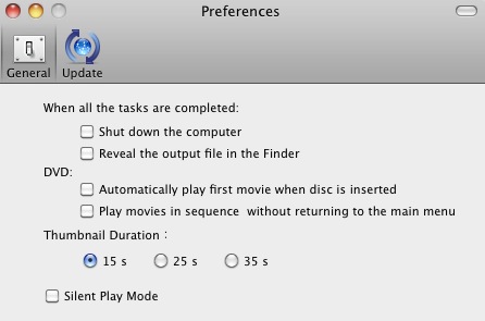 iSkysoft DVD Creator 3.5 : Preferences