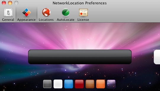 NetworkLocation 2.3 : Appearance